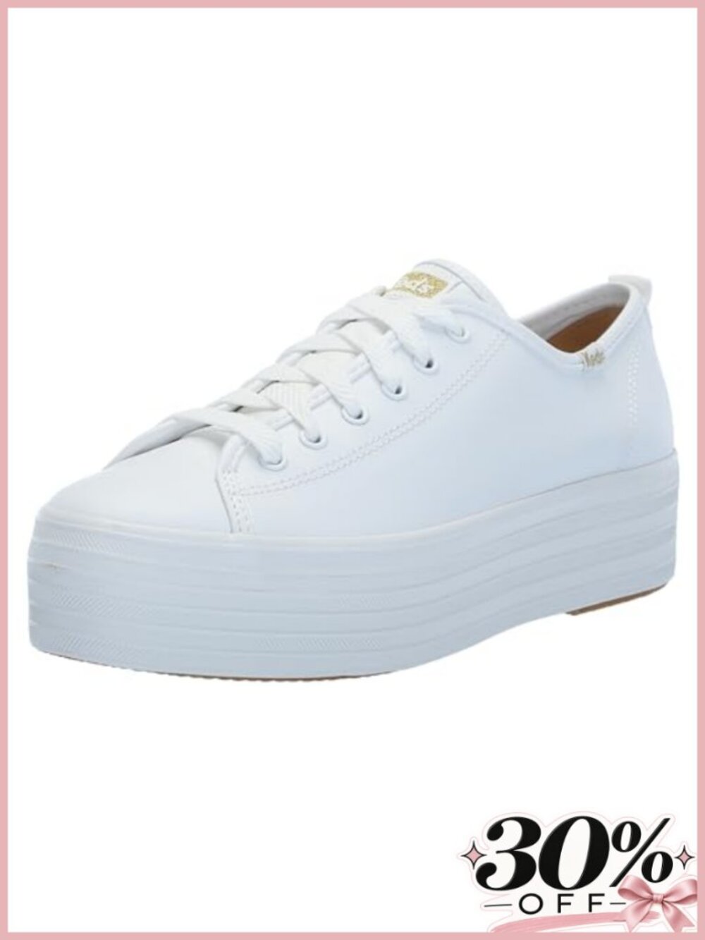 Leather Lace Up Platform Light Up Sneaker